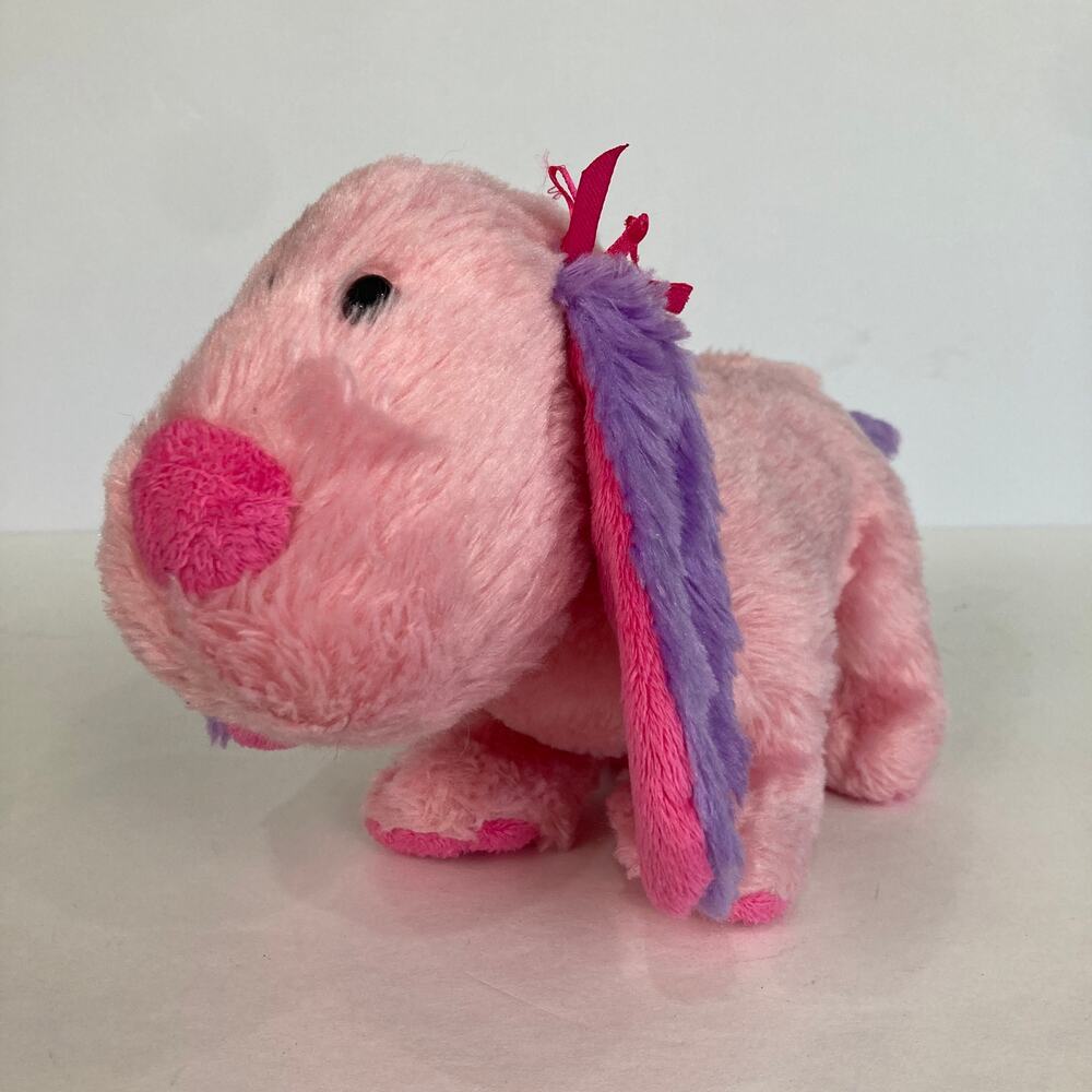 RARE Webkinz Lil Peanut Pup Puppy Dog Pink Plush Retired HM755 No Code